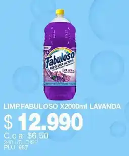 Mercar Fabuloso limpiador x2000ml lavanda oferta