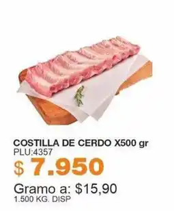 Mercar Costilla de cerdo oferta