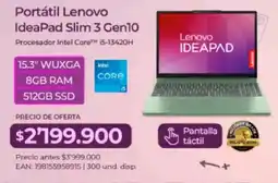 Olímpica Lenovo portátil ideapad slim oferta
