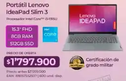 Olímpica Lenovo portátil ideapad slim 3 oferta