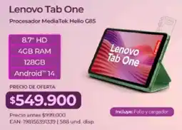 Olímpica Lenovo tab one oferta