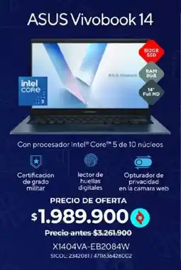 Olímpica Asus vivobook 14 oferta