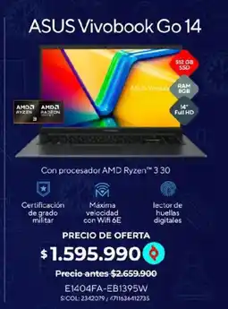 Olímpica Asus vivobook go 14 oferta