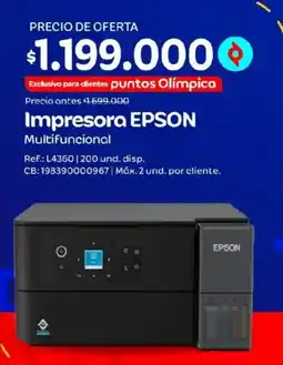 Olímpica Epson impresora multifuncional oferta
