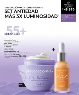 Ésika Triple acción max + suero vitamina c oferta