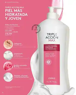 Ésika Triple acción max loción corporal hidratante multibeneficios oferta
