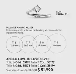 Ésika Talla de anillo mujer oferta
