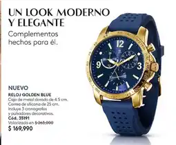 Ésika Reloj golden blue oferta