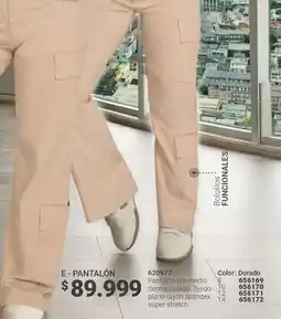 Carmel Dorado - pantalón 620977 oferta
