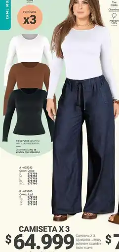 Carmel Suave - camiseta x3 oferta