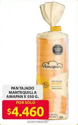 Ara Amapan pan tajado mantequilla oferta