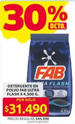 Ara Fab detergente en polvo ultra flash oferta
