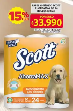 Ara Scott papel higiénico ahorramax oferta