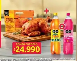 Ara Postobón - pollo asado entero + gaseosa oferta