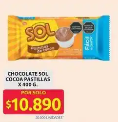 Ara Sol - chocolate pastillas de cocoa oferta