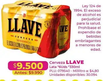 Belalcazar Cerveza Llave oferta