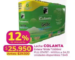 Belalcazar Leche COLANTA oferta