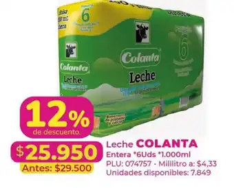 Belalcazar Leche COLANTA oferta