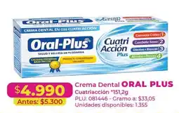 Belalcazar Oral Plus Crema Dental Cuatriacción oferta