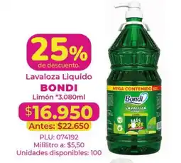Belalcazar Bondi lavaloza liquido limon oferta