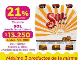 Belalcazar Cerveza Sol oferta