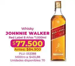 Belalcazar Whisky Johnnie Walker Red Label 8 Años oferta