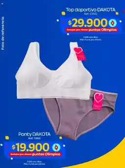 Olímpica Dakota top deportivo oferta
