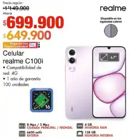 Metro realme celular c100i oferta