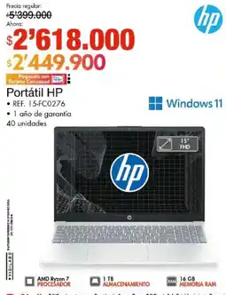 Metro Portátil HP oferta