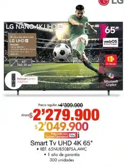 Metro LG Smart Tv UHD 4K 65" oferta
