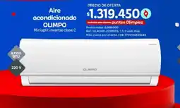 Olímpica Olimpo aire acondicionado minisplit inverter clase c oferta