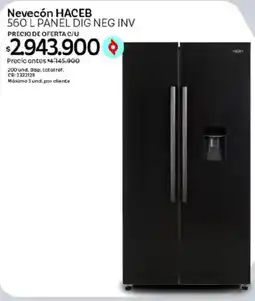 Olímpica Nevecón HACEB 560 L PANEL DIG NEG INV oferta