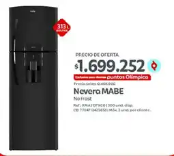 Olímpica Mabe nevera no frost oferta