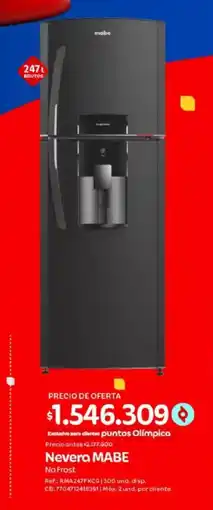Olímpica Mabe nevera no frost oferta