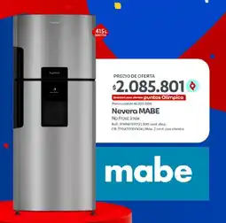 Olímpica Mabe nevera no frost inox oferta