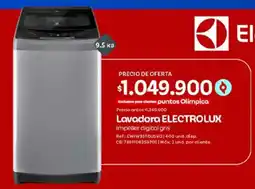 Olímpica Electrolux lavadora impelier digital gris oferta