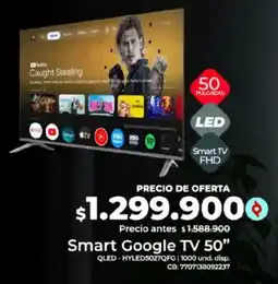 Olímpica Smart Google TV 50" oferta
