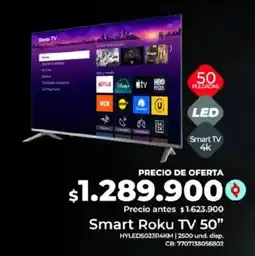 Olímpica Smart Roku TV 50" oferta