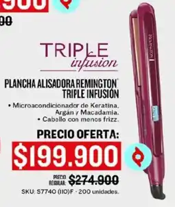 Olímpica Remington plancha alisadora triple infusion oferta
