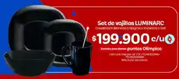 Olímpica Luminarc set de vajillas oferta