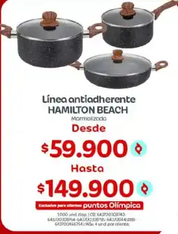 Olímpica Hamilton Beach antiadherente marmolizada oferta