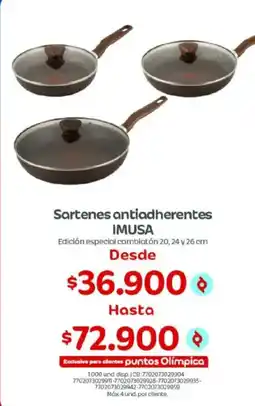 Olímpica Imusa sartenes antiadherentes oferta
