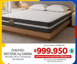 Olímpica Zabra colchón mistral oferta