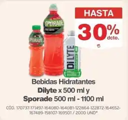 Makro Bebidas Hidratantes Dilyte y Sporade oferta