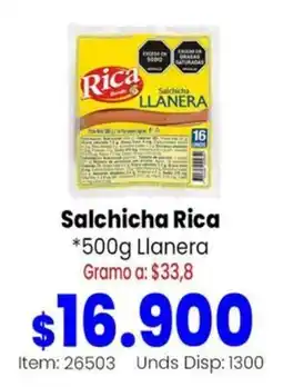 MercaTodo Rica salchicha llanera oferta