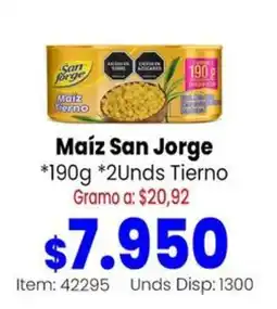 MercaTodo San Jorge Maíz Tierno oferta