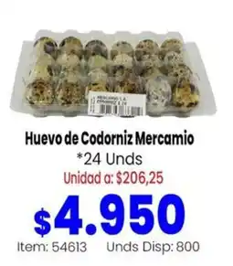 MercaTodo Huevo de Codorniz Mercamio oferta