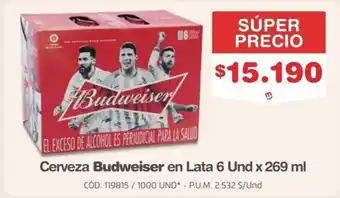 Makro Cerveza Budweiser oferta