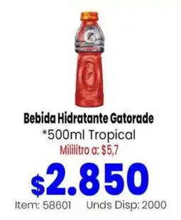 MercaTodo Gatorade Bebida Hidratante Tropical oferta
