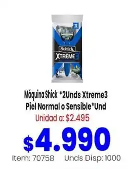 MercaTodo Schick Máquina Shick *2Unds Xtreme3 oferta